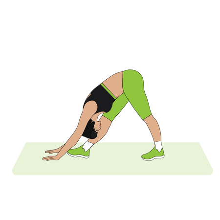 Woman Yoga instructor  Illustration