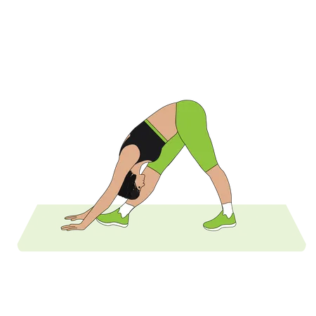 Woman Yoga instructor  Illustration