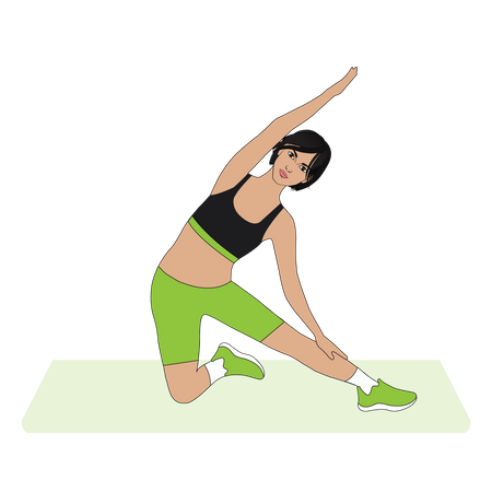 Woman Yoga instructor  Illustration