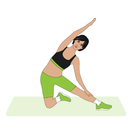 Woman Yoga instructor  Illustration