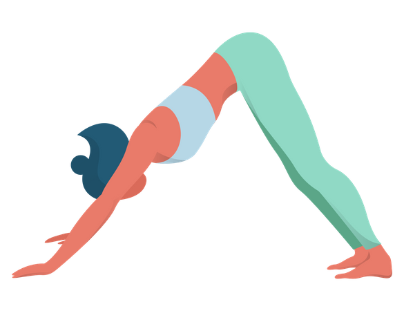 Woman yoga trainer Illustration
