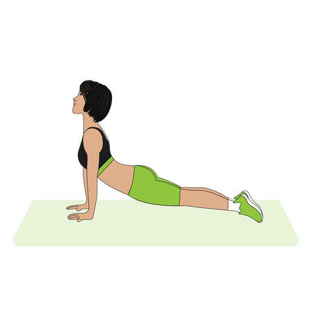 Woman yoga trainer Illustration