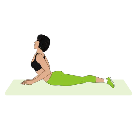 Woman yoga trainer  Illustration