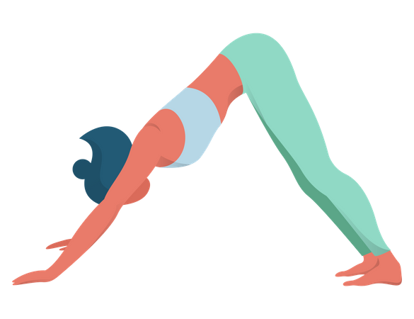 Woman yoga trainer  Illustration