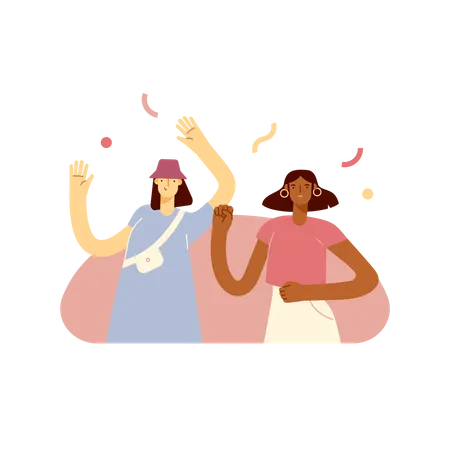 Womans Celebrate  Illustration