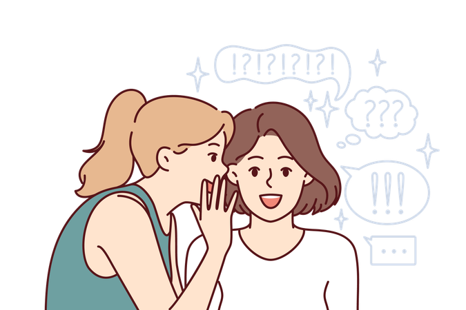 Women are gossiping  Illustration