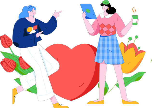 Women celebrating women's day  Illustration