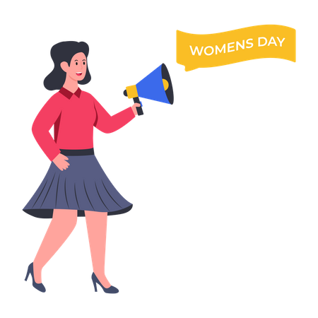 Women day Announcement  Illustration