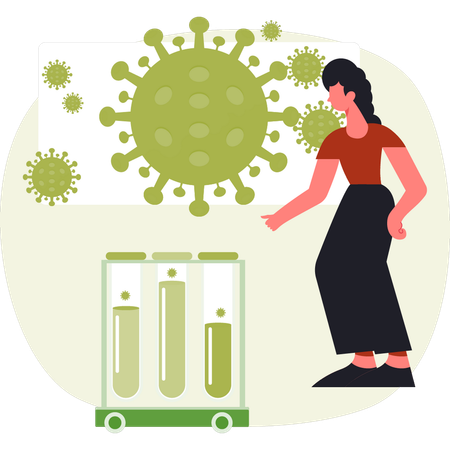 Women developing vaccine  Illustration