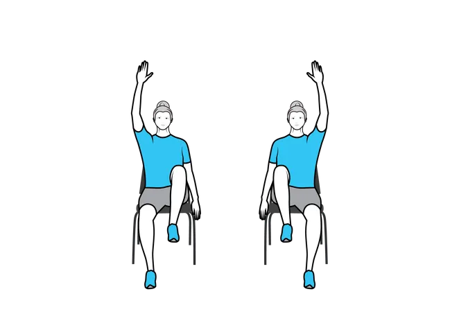 Women doing hand pulls ups exercise  Illustration