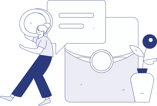 Women doing online shopping  Illustration