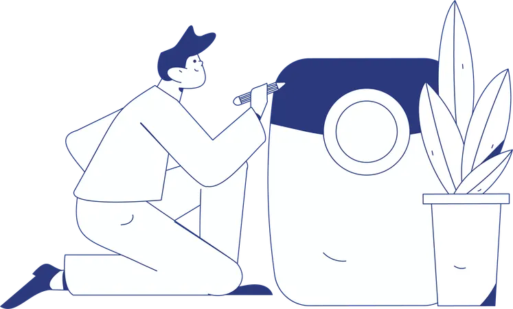 Women doing virtual shopping  Illustration