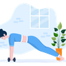 illustration for workout at gym