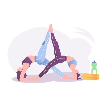 Women Doing Workout  Illustration