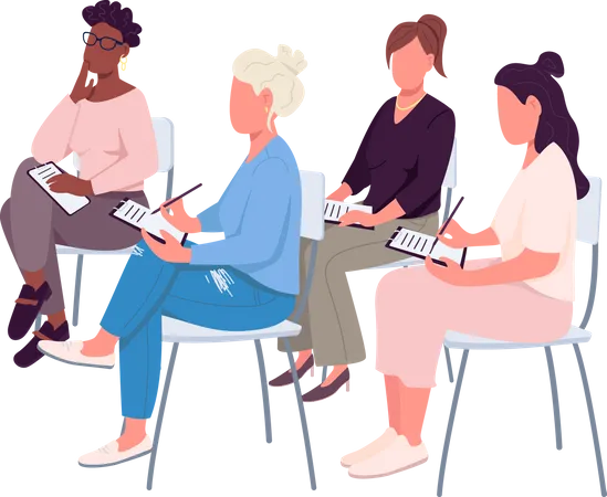 Women during workshop  Illustration