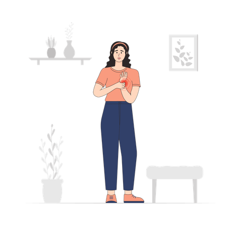 Women Experiencing Wrist Pain  Illustration