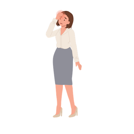 Women feeling Dizziness  Illustration