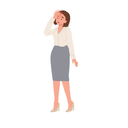 Women feeling Dizziness  Illustration