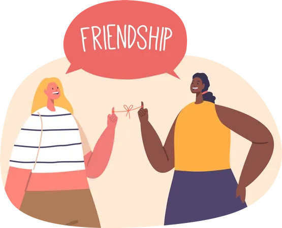Women Friendship Forged Through Shared Secrets  Illustration