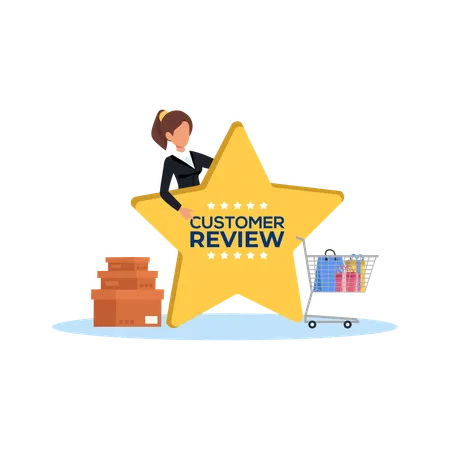 Women Giving Shopping Reviews  Illustration