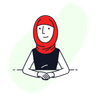 illustrations for burqa women