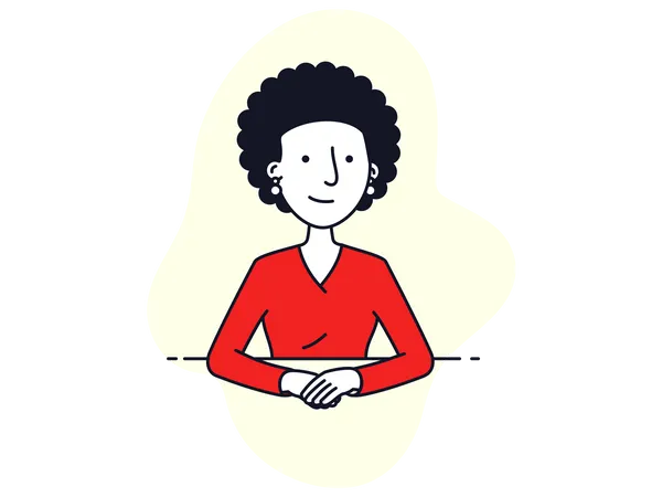 Women in a video conference Illustration