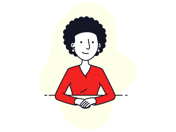 Women in a video conference  Illustration