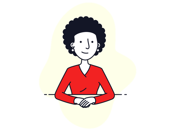 Women in a video conference  イラスト