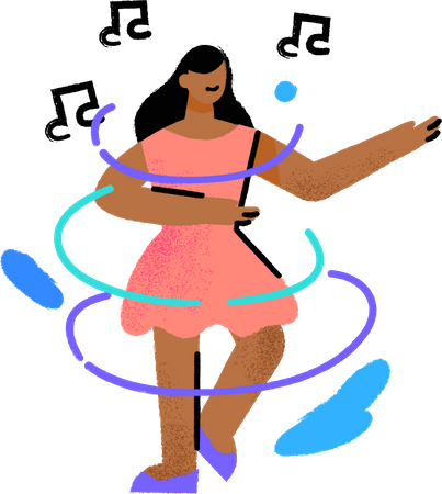 Women is dancing  Illustration