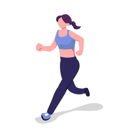 Women Jogging In Park  Illustration