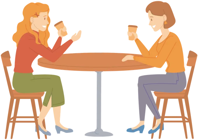 Women laughing and gossiping Illustration