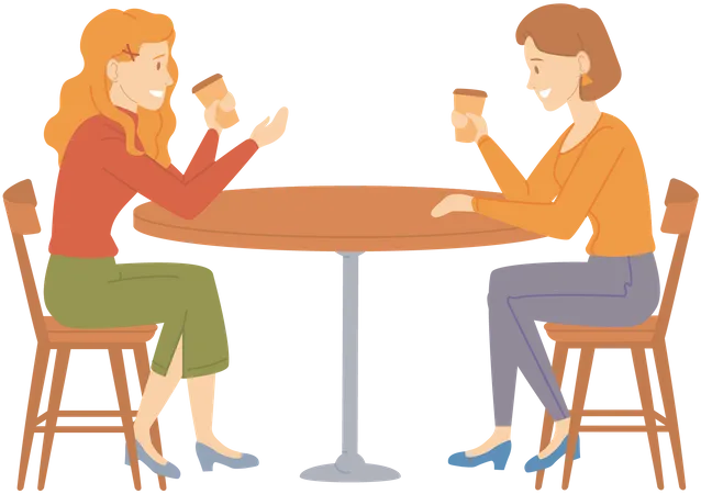 Women laughing and gossiping  Illustration