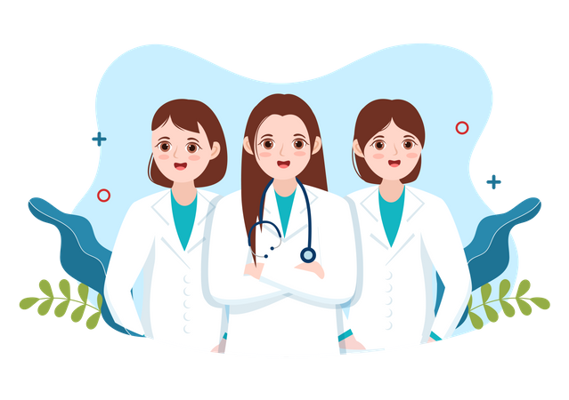 Women Physicians  Illustration