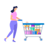 women shopping illustration free download
