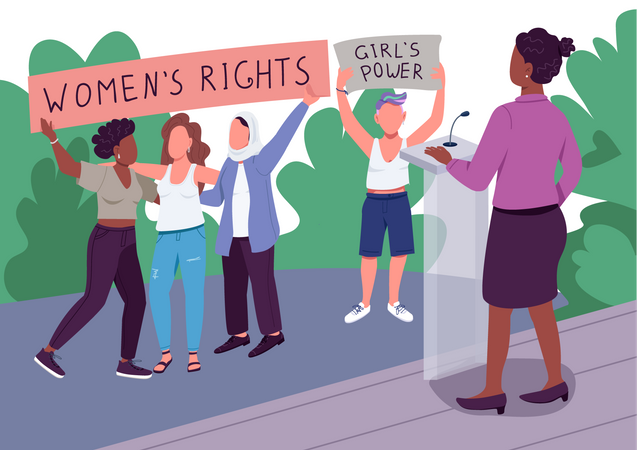 Women rights  Illustration