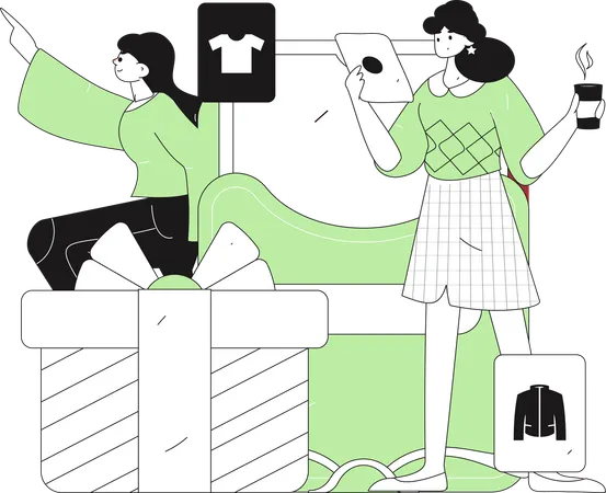Women secures her credit card  Illustration