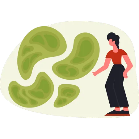 Women showing genetic beans  Illustration