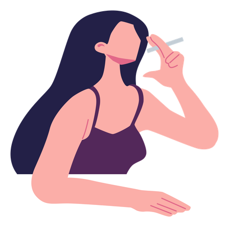Women smoking pose  일러스트레이션