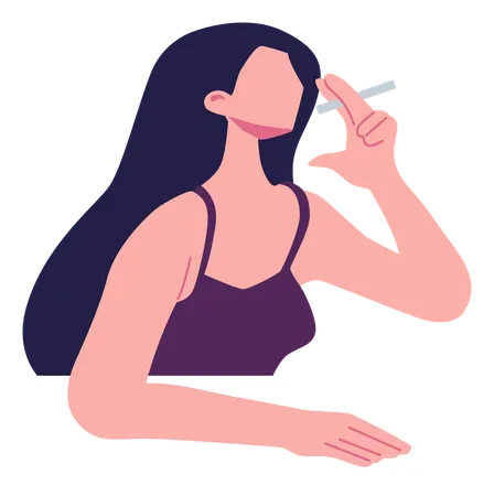 Women smoking pose  Illustration