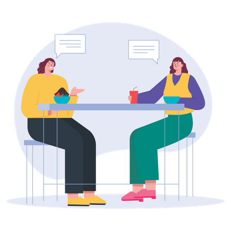 Women talking each other  Illustration