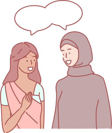 Women talking to each other  Illustration