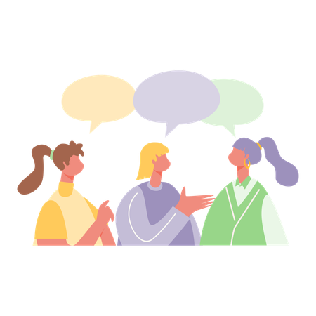 Women talking to each other  Illustration