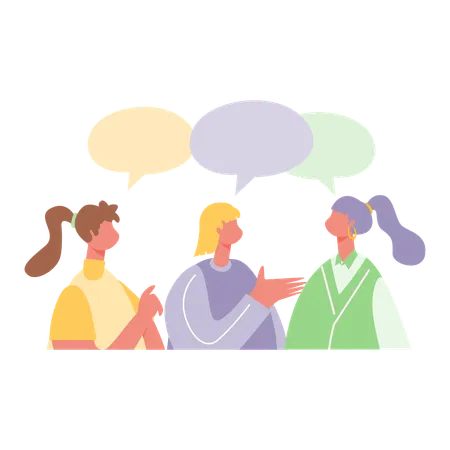 Women talking to each other  Illustration