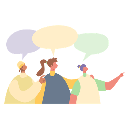 Women talking to each other  Illustration