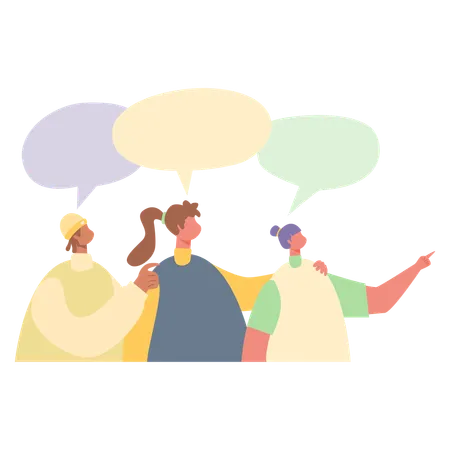 Women talking to each other  Illustration