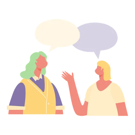 Women talking to each other  Illustration