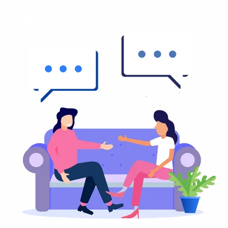 Women talking with each other  Illustration