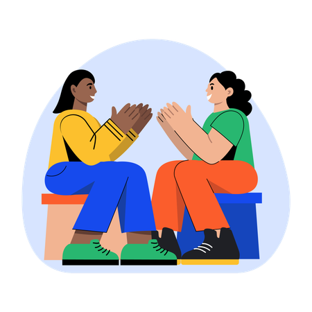 Women talking with each other on easter  Illustration