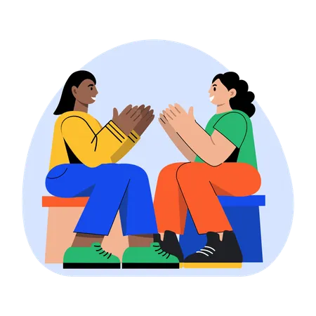 Women talking with each other on easter  Illustration