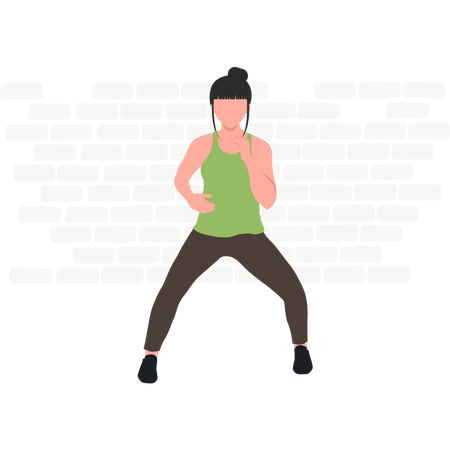 Women Working Out Illustration